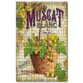 Cakapuzzle Muscat Beyaz Üzümleri Afişi Görseli Ahşap 500 Parça Puzzle