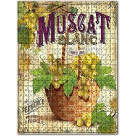 Cakapuzzle Muscat Beyaz Üzümleri Afişi Görseli Ahşap 500 Parça Puzzle