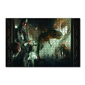 Cakapuzzle Müzede Bir Gece Çocuk Şövalye Dinozor ve Mamut 120 Parça Ahşap Puzzle