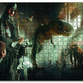 Cakapuzzle Müzede Bir Gece Çocuk Şövalye Dinozor ve Mamut Mdf 1000 Parça Puzzle