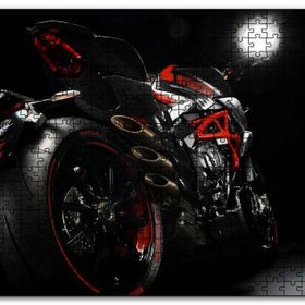 Cakapuzzle Mv Agusta Brutale 800 Rr Arka Görünüş Mdf 120 Parça Puzzle
