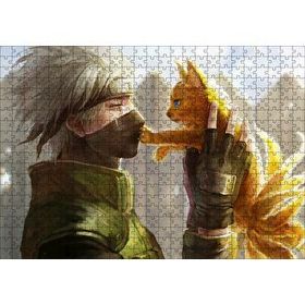 Cakapuzzle Naruto Anime Kedi Görseli 120 Parça Ahşap Puzzle