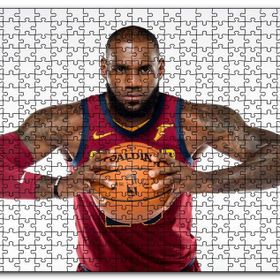 Cakapuzzle Nba Lebron James Cleveland Cavaliers Bordo Forma Mdf 120 Parça Puzzle