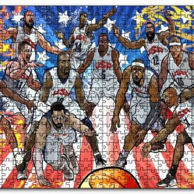 Cakapuzzle Nba Rüya Takımı Çizim Mdf 120 Parça Puzzle