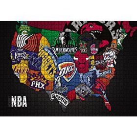 Cakapuzzle Nba Takım Logoları Ahşap 1000 Parça Puzzle
