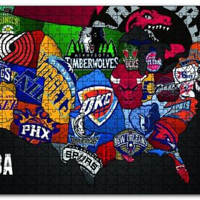Cakapuzzle Nba Takım Logoları Mdf 120 Parça Puzzle