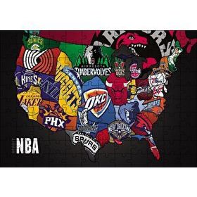 Cakapuzzle Nba Takım Logoları Mdf 120 Parça Puzzle