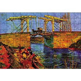 Cakapuzzle Nehir Çamaşır Yıkayan Kadınlar ve Köprü Mdf 120 Parça Puzzle