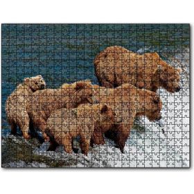 Cakapuzzle Nehir Kıyısındaki Boz Ayılar Mdf 1000 Parça Puzzle