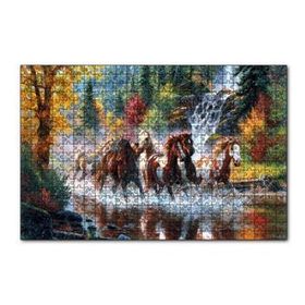 Cakapuzzle Nehirde Koşan Yaban Atları 120 Parça Ahşap Puzzle