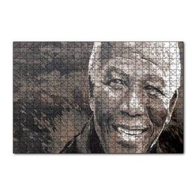 Cakapuzzle Nelson Mandela Yağlı Boya Siyah Beyaz 120 Parça Ahşap Puzzle