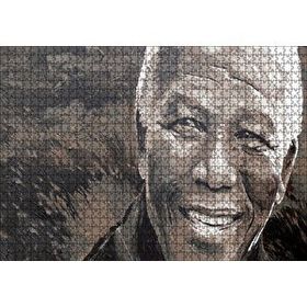 Cakapuzzle Nelson Mandela Yağlı Boya Siyah Beyaz Mdf 1000 Parça Puzzle
