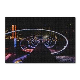 Cakapuzzle Neon Spiral Tünel ve Adam 120 Parça Ahşap Puzzle