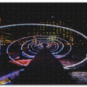 Cakapuzzle Neon Spiral Tünel ve Adam Mdf 120 Parça Puzzle