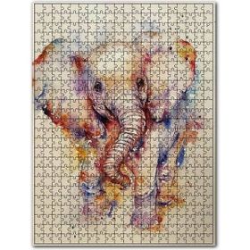 Cakapuzzle Neşeli Yavru Fil Suluboya Çizim 500 Parça Puzzle