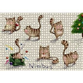 Cakapuzzle Nimbus Yaramaz Kediler Mdf 1000 Parça Puzzle