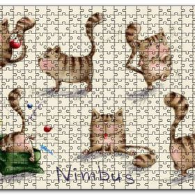 Cakapuzzle Nimbus Yaramaz Kediler Mdf 120 Parça Puzzle