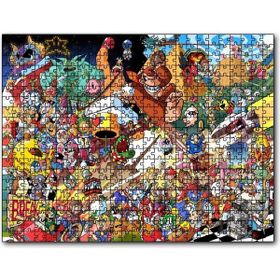 Cakapuzzle Nintendo Wii Tüm Karakterler Kompozisyon Mdf 1000 Parça Puzzle