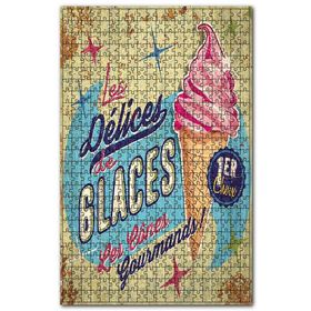 Cakapuzzle Nostalfik En İyi Dondurma Afişi Görsel Ahşap 500 Parça Puzzle