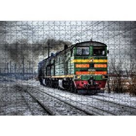 Cakapuzzle Nostaljik Elektrikli Renkli Tren 120 Parça Ahşap Puzzle