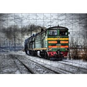 Cakapuzzle Nostaljik Elektrikli Renkli Tren 120 Parça Ahşap Puzzle