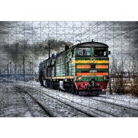 Cakapuzzle Nostaljik Elektrikli Renkli Tren 120 Parça Ahşap Puzzle