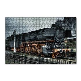Cakapuzzle Nostaljik Kara Tren Görseli 120 Parça Ahşap Puzzle