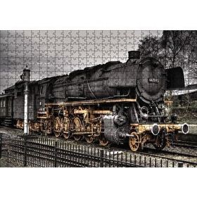 Cakapuzzle Nostaljik Kara Tren Görseli 120 Parça Ahşap Puzzle