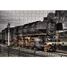 Cakapuzzle Nostaljik Kara Tren Görseli 120 Parça Ahşap Puzzle