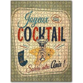 Cakapuzzle Nostaljik Kokteyl Afişi Görseli 500 Parça Puzzle