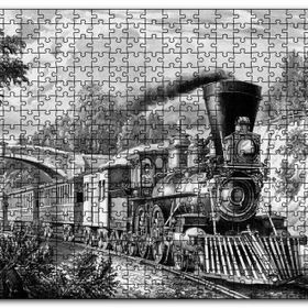 Cakapuzzle Nostaljik Kömürlü Tiren Görseli Mdf 1000 Parça Puzzle