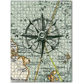 Cakapuzzle Nostaljik Pusula ve Harita Görseli 255 Parça Puzzle