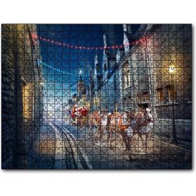 Cakapuzzle Nostaljik Sokakta Noel Baba ve Geyikleri 255 Parça Puzzle