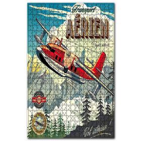 Cakapuzzle Nostaljik Yolcu Uçağı Afişi Görseli Ahşap 1000 Parça Puzzle