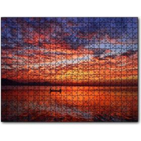 Cakapuzzle Okyanus Tekne Bulutlar ve Muhteşem Yansımaları Mdf 120 Parça Puzzle