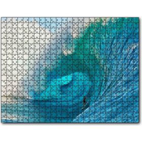 Cakapuzzle Okyanusta Olağanüstü Dalga ve İçindeki Sörfçü Mdf 1000 Parça Puzzle