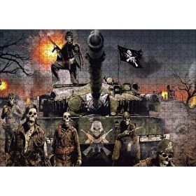 Cakapuzzle Ölüler Ordusu Tank Taburu 120 Parça Ahşap Puzzle