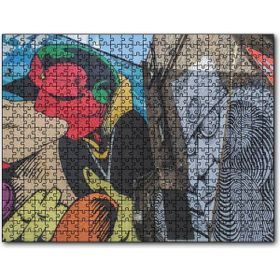 Cakapuzzle Öpüşen Çift Bina Boyama 1000 Parça Puzzle