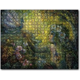 Cakapuzzle Orman Kız ve Bebek Ejderha Mistik Tablo 120 Parça Puzzle