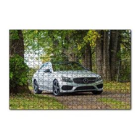 Cakapuzzle Orman Patikası ve Gri Mercedes 120 Parça Ahşap Puzzle
