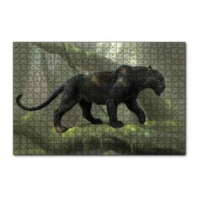 Cakapuzzle Orman Ve Kara Panter Görseli 120 Parça Ahşap Puzzle
