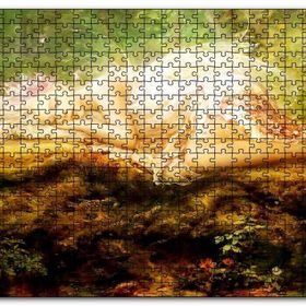 Cakapuzzle Orman Zemininde Yatan Sarı Saçlı Melek Mdf 500 Parça Puzzle