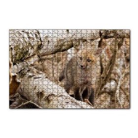 Cakapuzzle Ormanda Ağaçlar Arasındaki Yavru Tilki 120 Parça Ahşap Puzzle