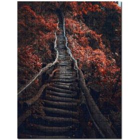 Cakapuzzle Ormanda Ahşap Köprü Görseli 1000 Parça Puzzle