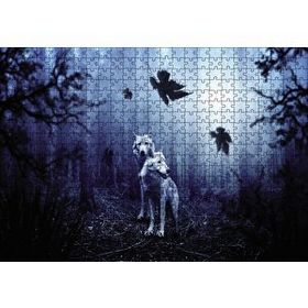 Cakapuzzle Ormanda Beyaz Kurtlar 120 Parça Ahşap Puzzle