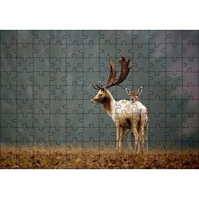 Cakapuzzle Ormanda Geyik ve Yavrusu Mdf 120 Parça Puzzle