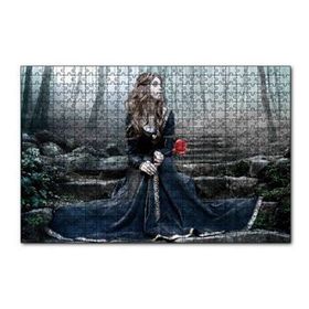Cakapuzzle Ormanda Hüzünlü Güzel Kadın 120 Parça Ahşap Puzzle