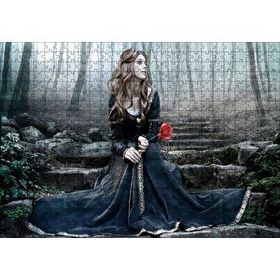 Cakapuzzle Ormanda Hüzünlü Güzel Kadın Mdf 500 Parça Puzzle