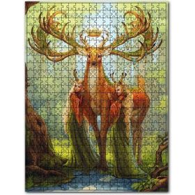 Cakapuzzle Ormanda Kral Geyik ve Elf Kızları 120 Parça Puzzle