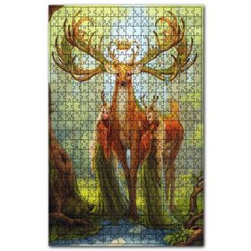 Cakapuzzle Ormanda Kral Geyik ve Elf Kızları Ahşap 255 Parça Puzzle